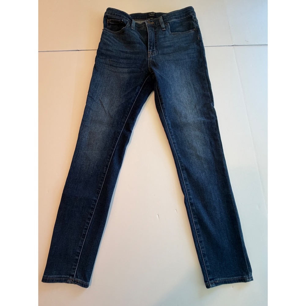 J.Crew High‎ Rise Skinny Jeans Dark Wash Denim Size 28 Womens Blue